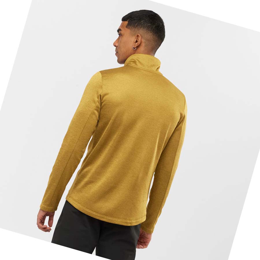 Salomon ESSENTIAL LIGHTWARM SEAMLESS Erkek Kapüşonlu Sweatshirt Sarı | TR 3205DFM